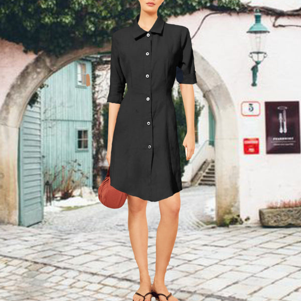 linnen blouse-jurk / linen shirt-dress