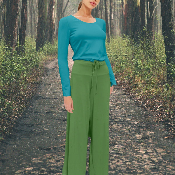 Basic palazzo broek van organische katoen/ organic cotton yoga pants