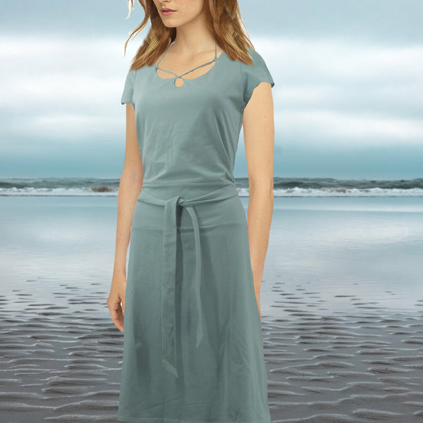 tricot jurkje met bijzondere hals / jersey dress with beautiful neckline