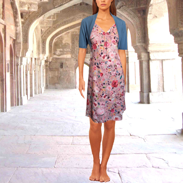 flower slipp dress van biologische katoen / flower slipp dress of organic cotton