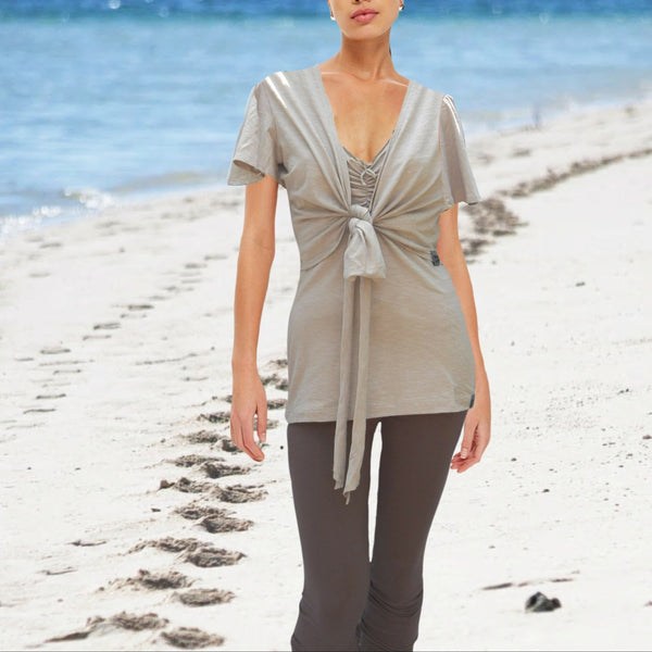 Romantisch hemdje van zomerse slubtricot/ Cami made of organic cotton slubjersey