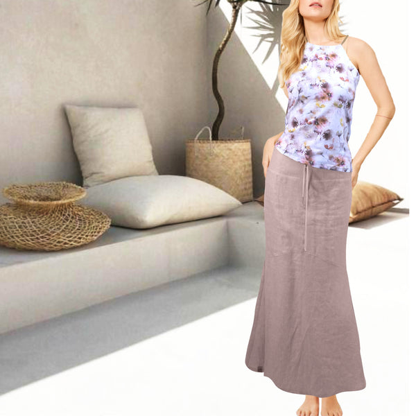 Halter top in organische katoenen print jersey / Top in organic cotton printed jersey