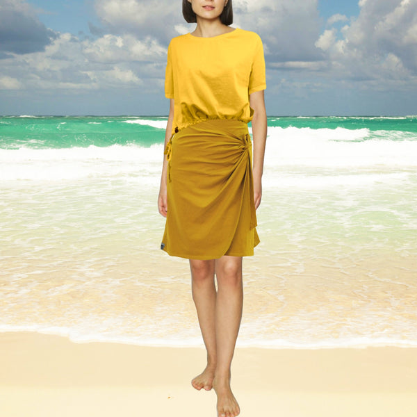 biologisch katoenen overslag rok / wrap skirt of organic cotton