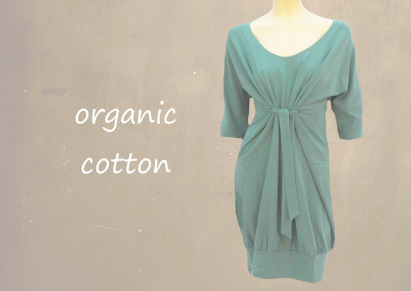 tuniek jurk met taille knoop / tunic dress with knot in the waist