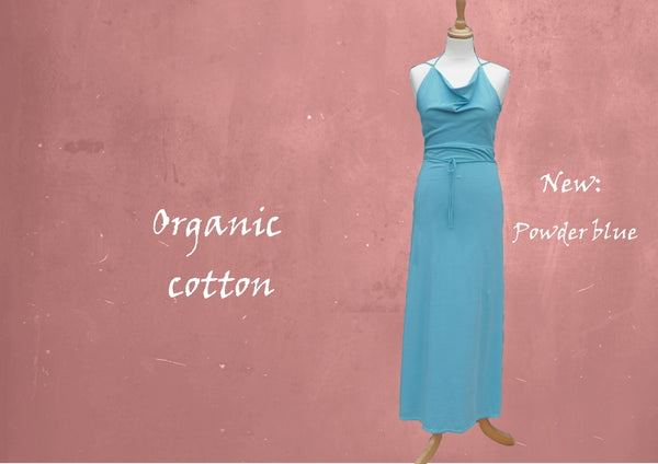 zomerse maxi jurk in biologische tricot