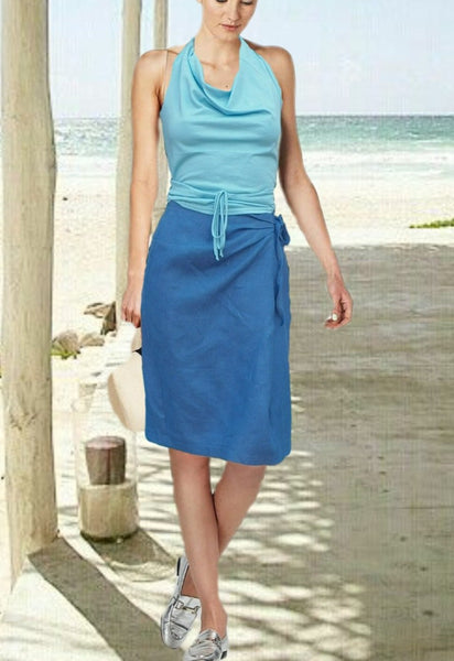 linnen wrap rok