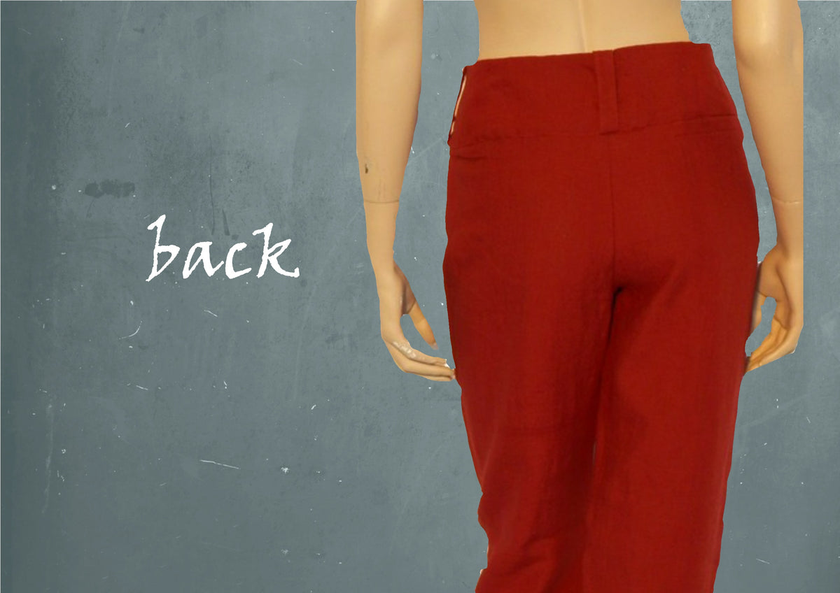 wijde linnen broek. wide linen pants – MOYZO