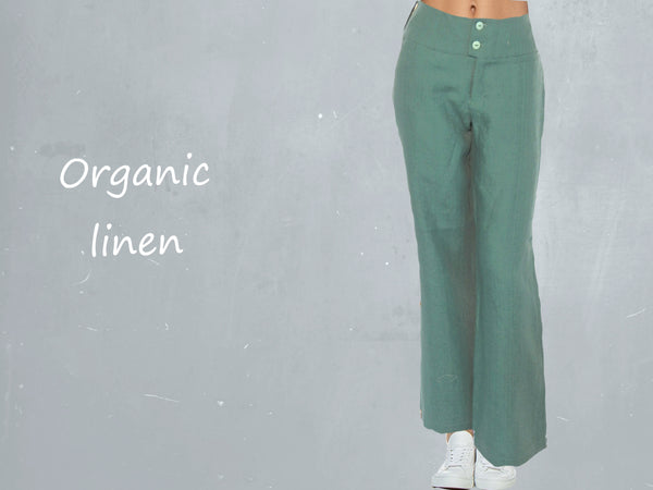 wijde linnen broek / wide linen pants