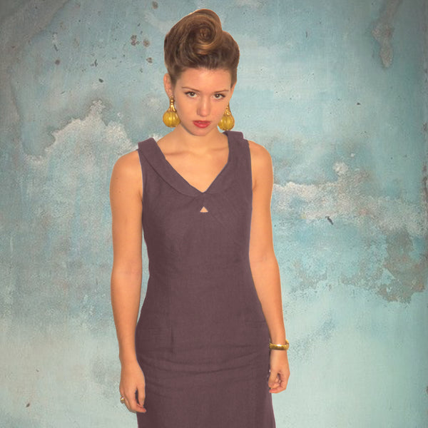 linnen retro jurkje / retro designed linen dress