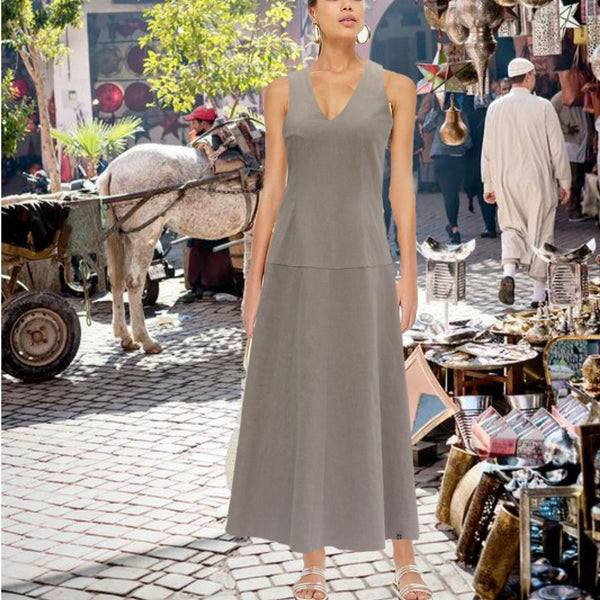 linen maxi jurk