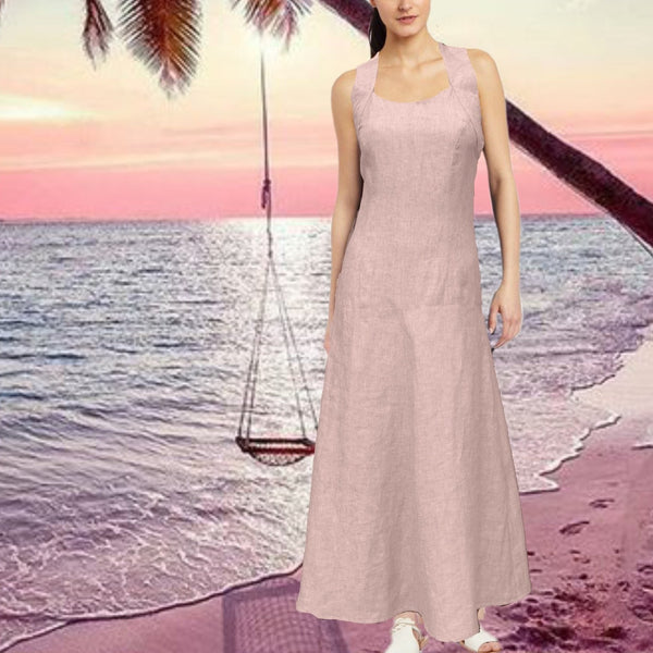 long linen dress