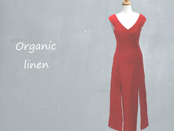 linnen maxi jurk / linen maxi dress