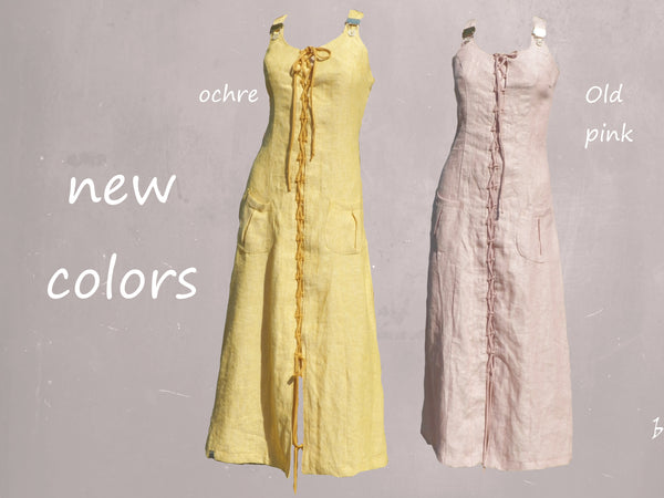 lange linnen overgooier / American jumper dress