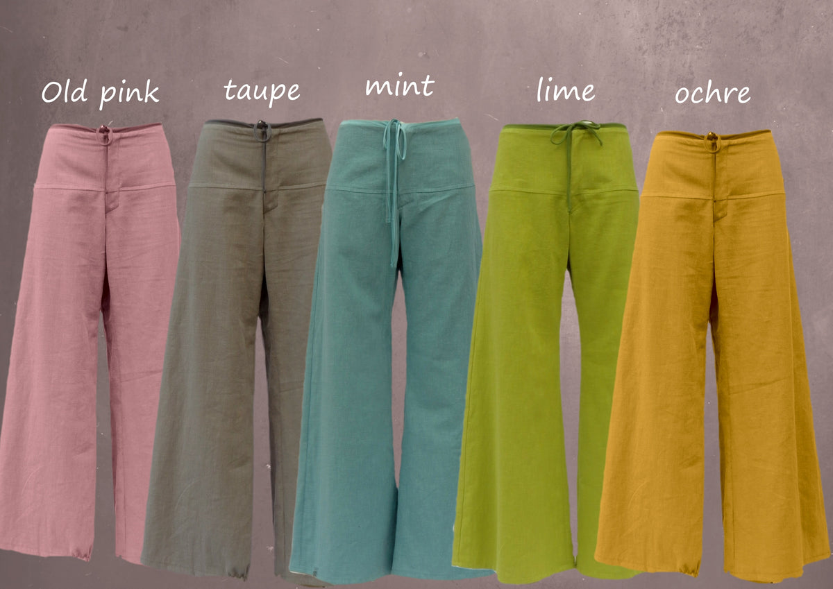 Linnen broek "flared leg", Linen pants flared leg – MOYZO