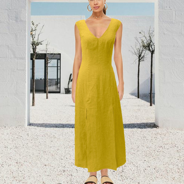 linen maxi dress
