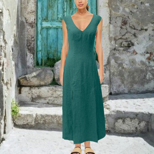 linnen maxi jurk / linen maxi dress