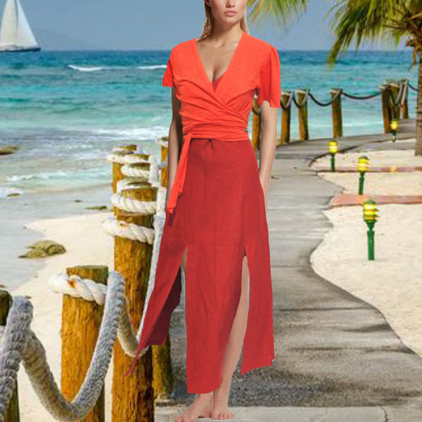 linnen maxi jurk / linen maxi dress