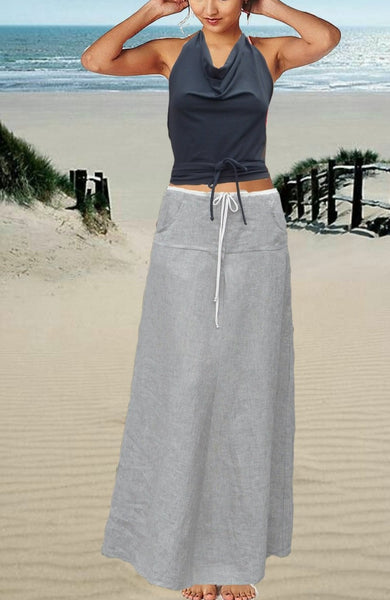 linnen zomer rok