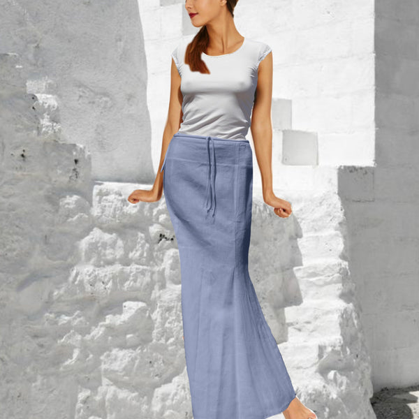 lange linnen A-lijn rok / organic linen A-line maxi skirt