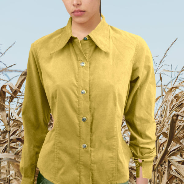Basic babycord blouse /  babycord basic shirt