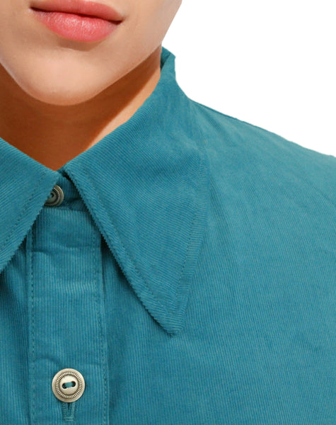 Babycord blouse-jurk / babycord shirt-dress