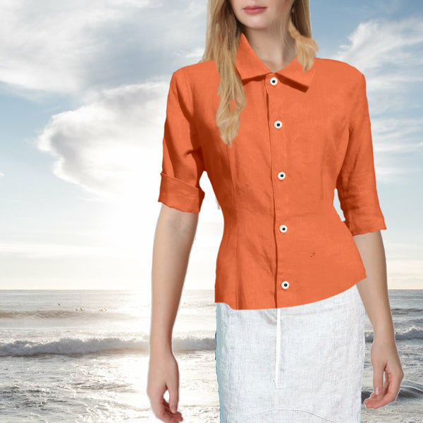 Katoenen voile blouse /  cotton voile basic shirt