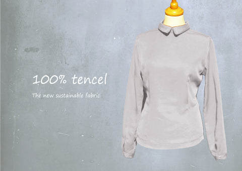 Tencel blouse met rugsluiting / Tencel blouse with back closure