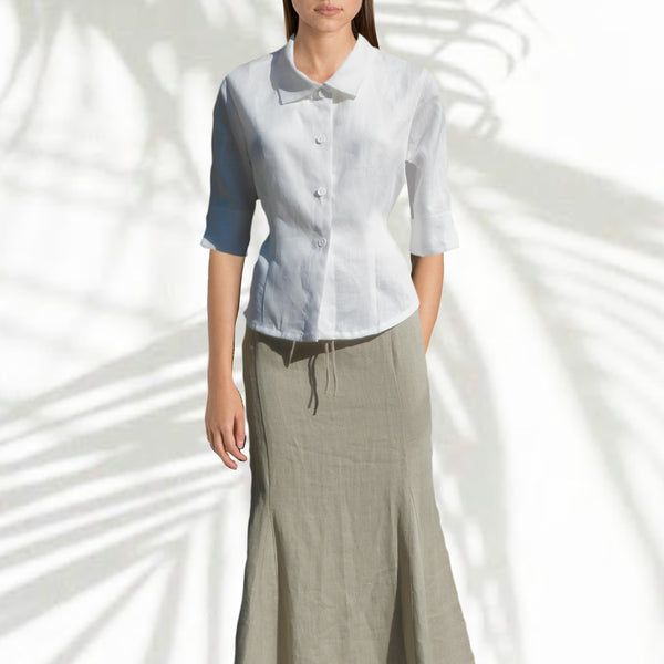 Katoenen voile blouse /  cotton voile basic shirt