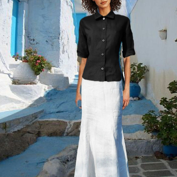 Katoenen voile blouse /  cotton voile basic shirt