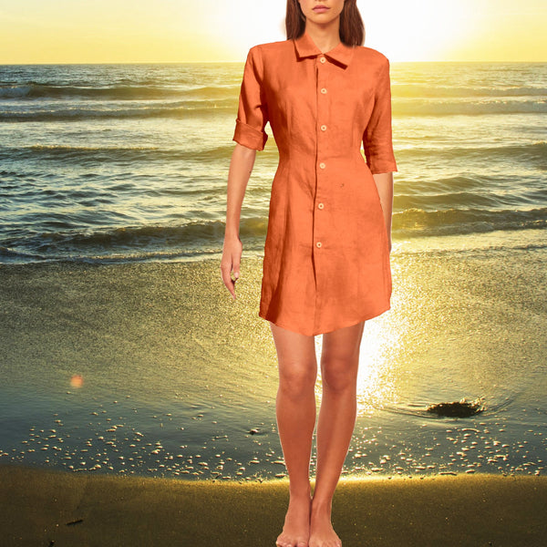Organic katoenen voile blouse-jurk / organic cotton voile shirt-dress