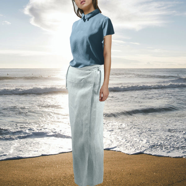 Cupro blouse met rugsluiting / Cupro blouse with back closure