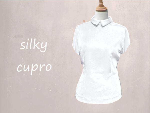 Cupro blouse met rugsluiting / Cupro blouse with back closure