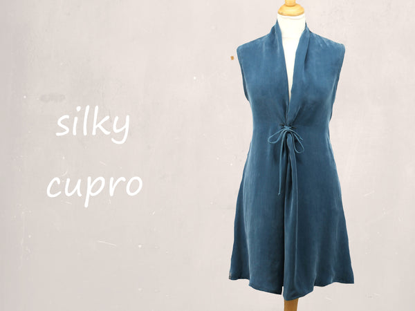Cupro tuniek met sjawlkraag / Cupro tunic