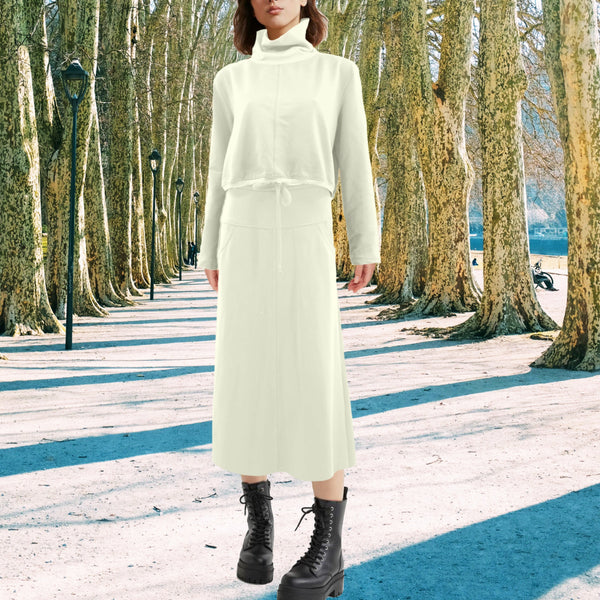 Sportieve midi rok van soft sweat bio katoen /Trending midi skirt made of soft sweat organic cotton