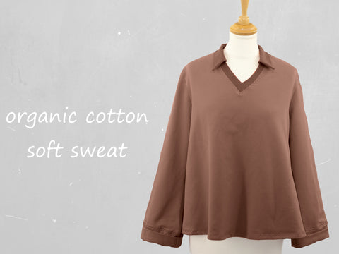 A-lijn sweater van soft sweat bio katoen /A-line sweater made of soft sweat organic cotton