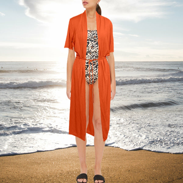 Tencel lang vest / Tencel long cardigan
