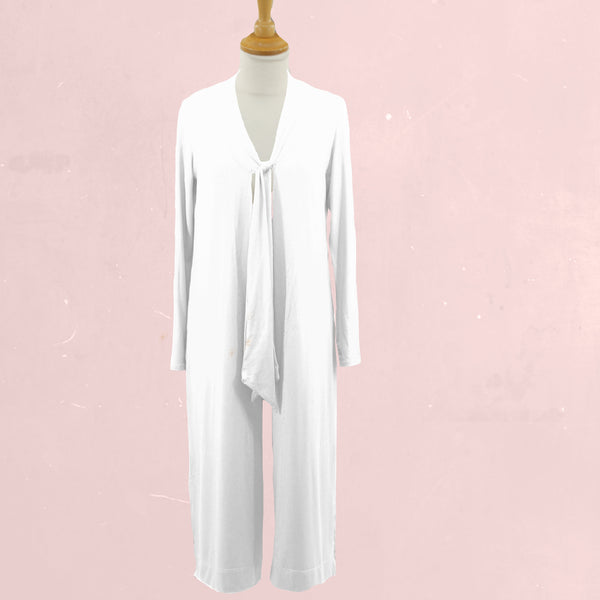 Lang vintage Tencel vest / Tencel long cardigan in vintage style