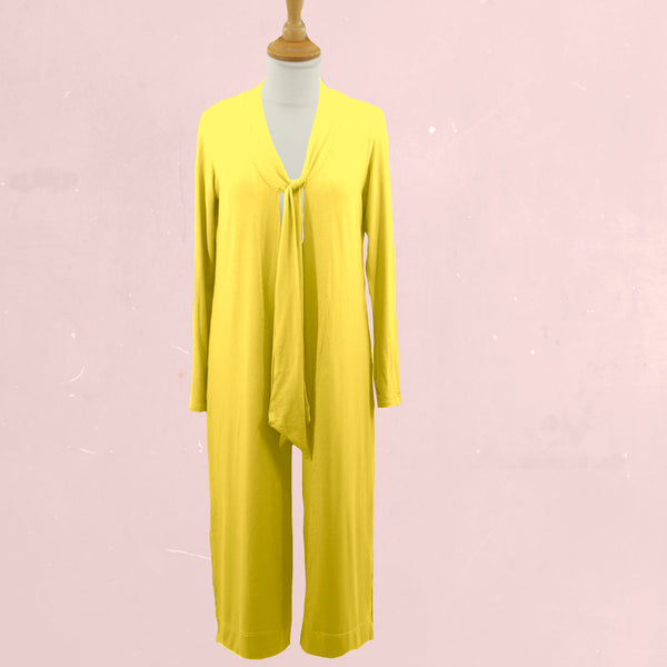 Lang vintage Tencel vest / Tencel long cardigan in vintage style