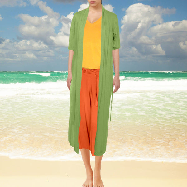 Tencel lang vest / Tencel long cardigan