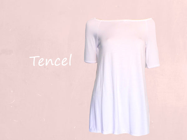 Tencel A lijn shirt met boothals/ Tencel A line shirt with boat neck