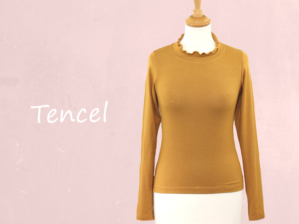 Tencel shirt turtle nek/ Tencel shirt with turtle neck