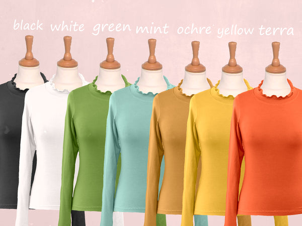 Tencel shirt turtle nek/ Tencel shirt with turtle neck