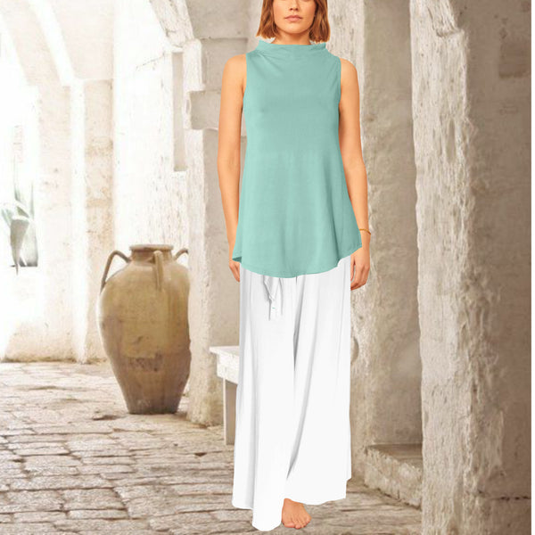 Tencel A lijn shirt met boordje/ Tencel A line shirt with collar