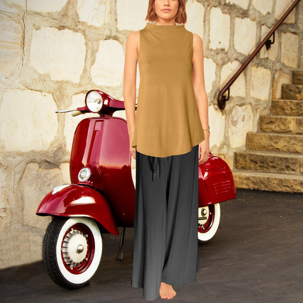 Tencel A lijn shirt met boordje/ Tencel A line shirt with collar