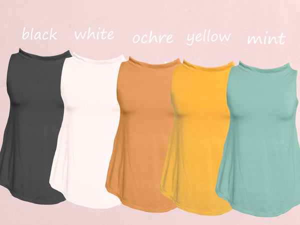 Tencel A lijn shirt met boordje/ Tencel A line shirt with collar