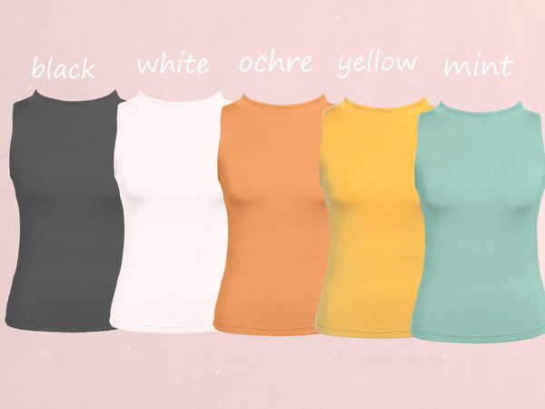 Tencel hemdje met boordje/ Tencel camisole with collar
