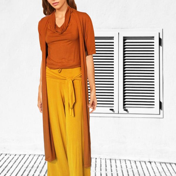 Tencel hemdje met drape hals/ Tencel camisole with drape collar