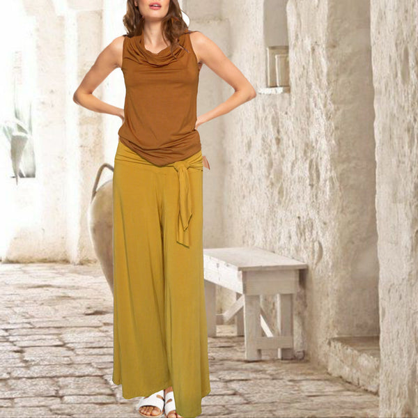 Tencel hemdje met drape hals/ Tencel camisole with drape collar