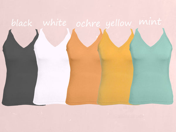 Tencel hemdje met V hals/ Tencel camisole with V neck
