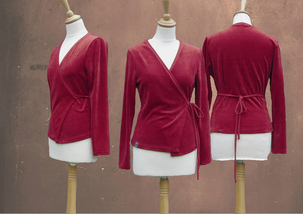 velours wrap vest